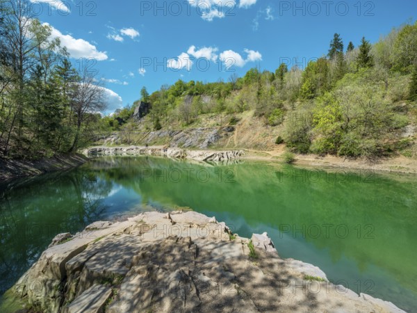 The Blue Lake near Rübeland in the Harz Mountains, Saxony-Anhalt, Germany