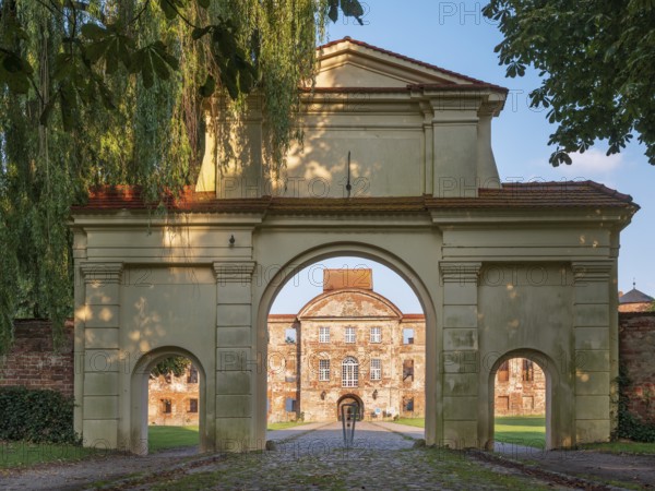 Gate and ruin of the castle, Dargun, Mecklenburg-Western Pomerania, Germany