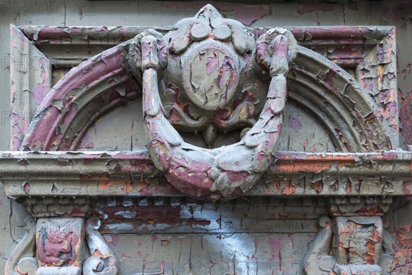 Detail of a historic 19th century front door, Krakow, Poland