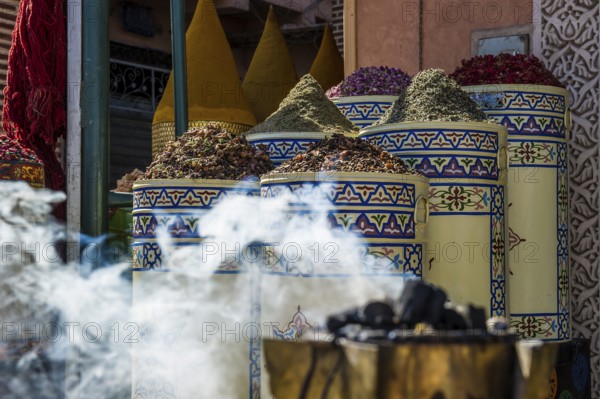Spices and incense shop, Souk, Marrakech, Morocco