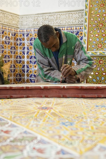 Tile Painter, Souk, Marrakech, Morocco