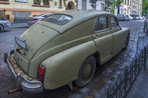 Russian classic car, Tokkaj brand, Lviv, Ukraine