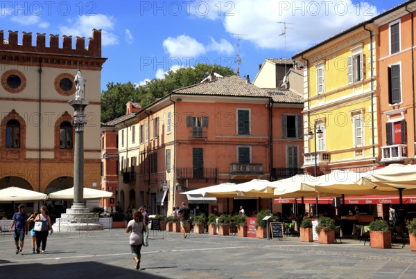 Piazza del Popolo, the main square in central Ravenna, Emilia Romagna, Italy