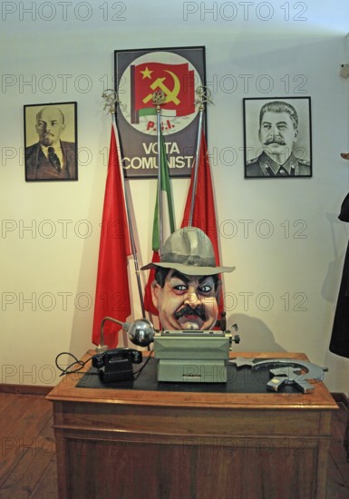 Brescello, Museum of the Films of Don Camillo and Peppone, here the office of Mayor Peppone, Emilia-Romagna, Italy