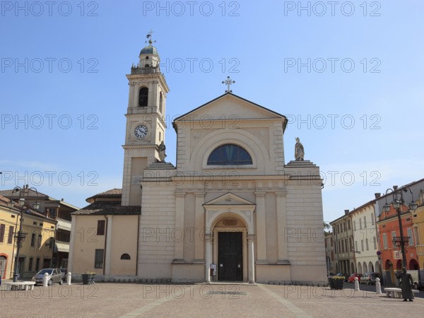 Brescello, the church of Santa Maria Nascente e San Genesio, location of the Don Camillo films, Emilia-Romagna, Italy