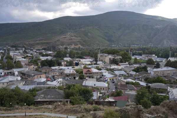 Gori, Georgia. September 9th 2025. Landscape panorama view of the Georgian city of Gori, known as the birthplace of communist revolutionary and Soviet politician Joseph Stalin, Georgia
