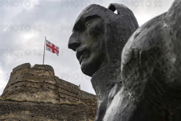 Gori, Georgia. September 9th 2025. Gori Fortress, a medieval citadel in Georgia, situated above the city of Gori on a rocky hill