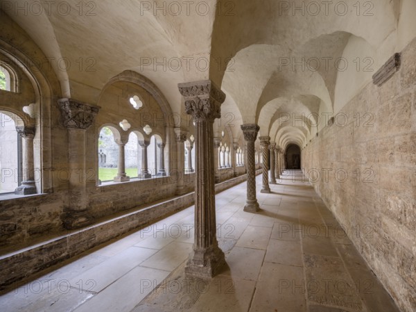 Cloister at the Romanesque Imperial Cathedral, Königslutter am Elm, Lower Saxony, Germany