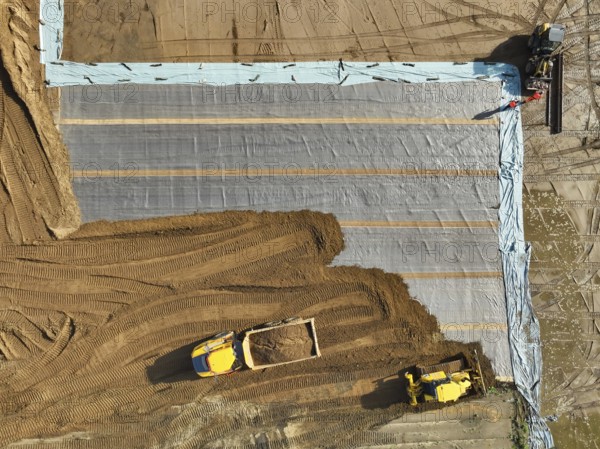 Haltern-Marl, North Rhine-Westphalia, Germany - Lippe, flood protection in the Haltern-Lippramsdorf-Marl area (HaLiMa) . Flood protection on the River Lippe by relocating the dyke and thus extending the floodplain