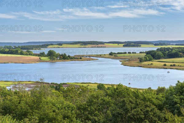 View of the lagoon landscape, Großer Jasmund Bodden, Rügen Island, Mecklenburg-Western Pomerania, Germany