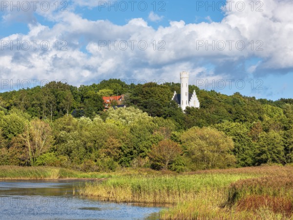Lietzow Castle on the Großer Jasmund Bodden, Rügen Island, Mecklenburg-Western Pomerania, Germany