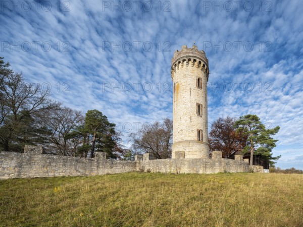 The Luisenturm on the Hummelsberg near Kleinkochberg on the southern slope of the Ilm-Saale-Platte, Großkochberg, Thuringia, Germany