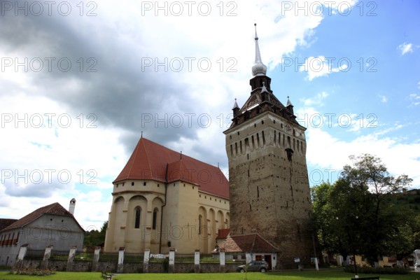 Romania, fortified church of Saschiz, German town of Keisd, municipality in Mures County, Transylvania, UNESCO World Heritage Site