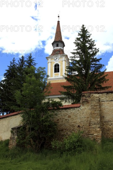 Romania, village church of the village of Crit, German German Cross, in the district of Brasov, Transylvania