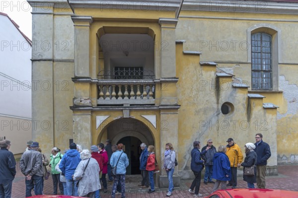 Profaned synagogue in Lancut former Landshut, Poland