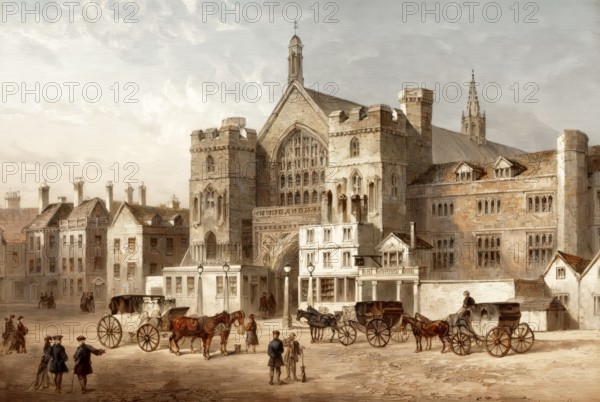 Westminster Hall, 1808, Parliament before 1834 Fire, London, England, United Kingdom