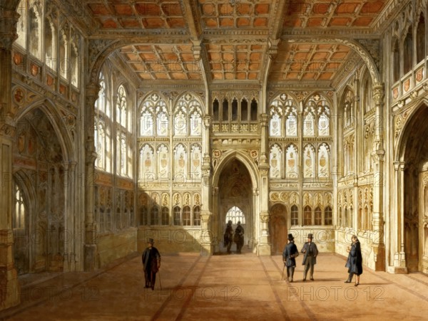 The Lobby of the House of Commons, 19th century, London, England, United Kingdom
