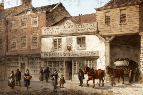 Ye Olde Cock Tavern, 1800, Fleet Street, London, England, United Kingdom