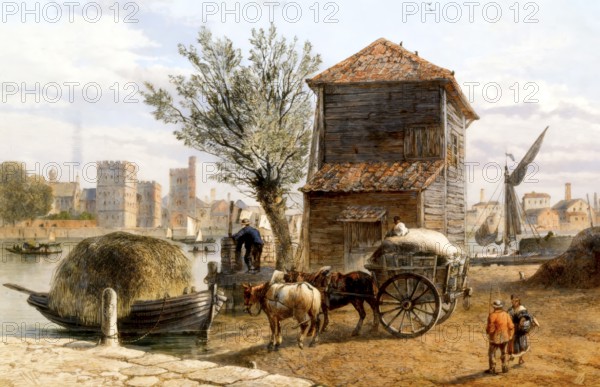 The old Horseferry, City of Westminster, 1800, London, England, United Kingdom