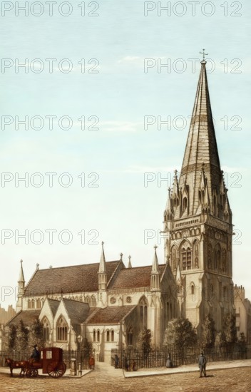 St Mary Abbots, a church located in Kensington, 19th century, London, England, United Kingdom