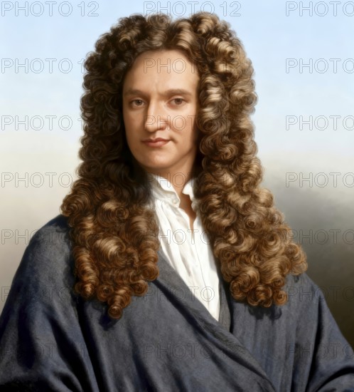 Ir Isaac Newton, 1642-1726, an English physicist and mathematician