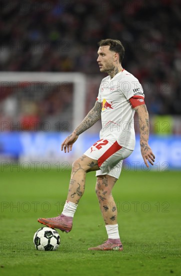 David Raum RasenBallsport RB Leipzig RBL (22) Action on the ball Football Bundesliga, DFB Cup, Allianz Arena, Munich, Bavaria, Germany