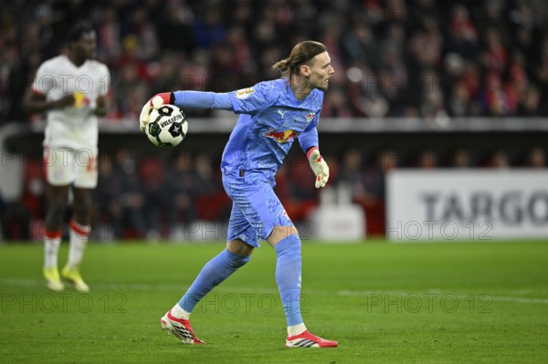 Goalkeeper Maarten Vandevoordt RasenBallsport RB Leipzig RBL (26) Action on the ball Soccer Bundesliga, DFB Cup, Allianz Arena, Munich, Bavaria, Germany