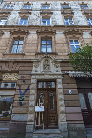 Neoclassical style house facade, Lviv, Ukraine