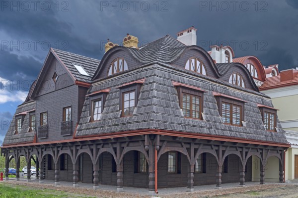 Homes of the future Jewish Shtettl, open-air museum in Bilgoraj, Poland