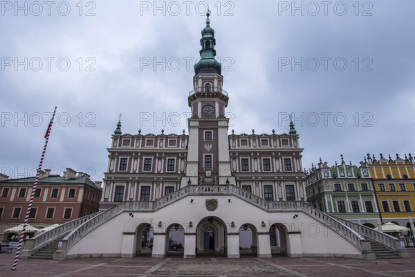 Italian Renaissance style town hall built in 1578, Zamosc, Poland