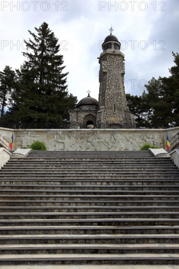 Mausoleum of Mateias, a monument dedicated to the Romanian heroes who died in the First World War (1916-1918), in the commune of Valea Mare-Pravat, Arges County, Wallachia, Romania