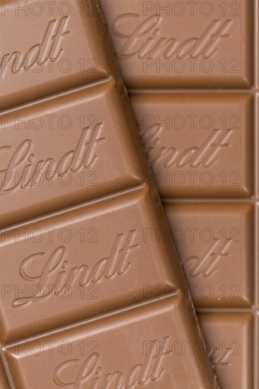 Lindt chocolate Swiss chocolate bar chocolate background with logo in Stuttgart, Germany