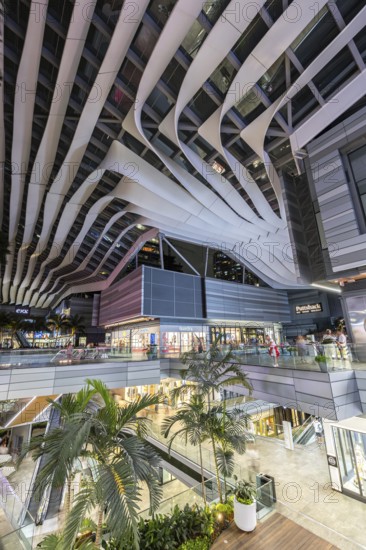 Miami modern shopping center Brickell City Centre shopping mall shopping at night in Miami, USA
