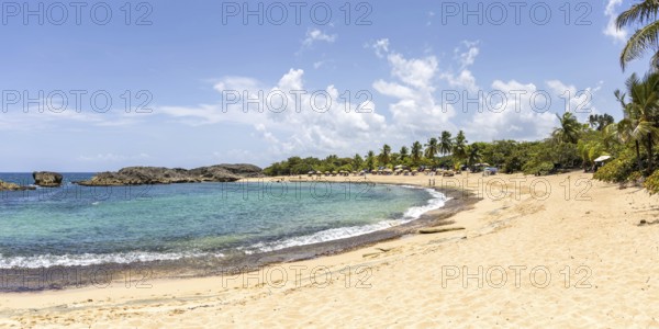 Mar Chiquita Beach Panorama in the Caribbean Ocean Vacation in Manati, Puerto Rico
