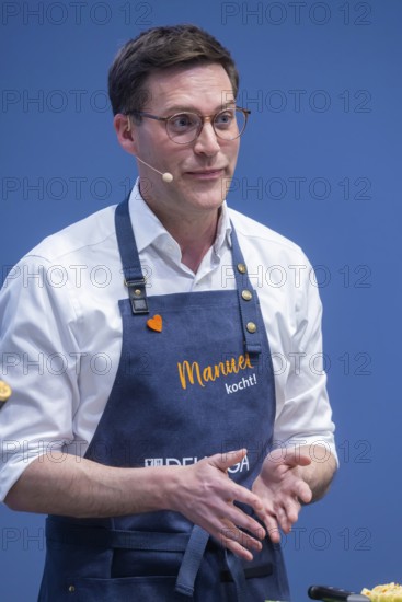 Manuel is cooking! at Intergastra in Stuttgart. DEHOGA Baden-Württemberg event with Manuel Hagel, the CDU's top candidate for the post of Minister-President. Baden-Württemberg will elect a new state parliament on March 5, 2026. INTERGASTRA, leading trade fair for the hotel and catering industry. Stuttgart, Baden-Württemberg, Germany