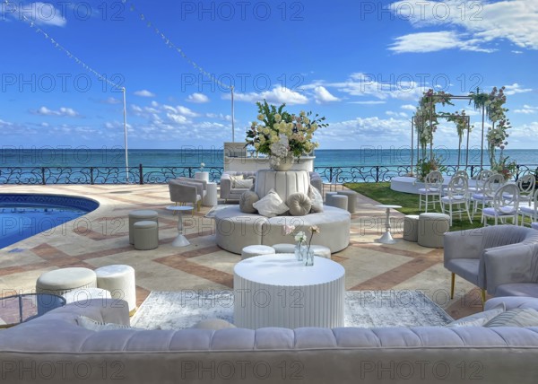 Luxury veranda in Cancun Zona Hotelera and Riviera Maya with scenic beaches, leisure activities, parties and tourist entertainment