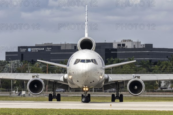 A Western Global Airlines McDonnell Douglas MD-11F aircraft with license plate N781SN at Miami airport, USA