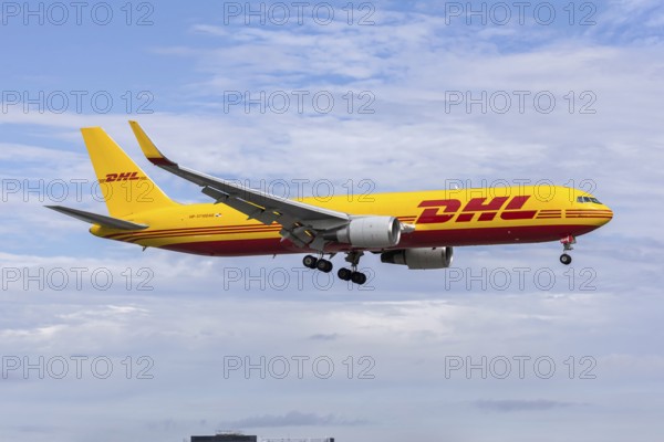 A Boeing 767-300ER (BDSF) aircraft of DHL Aero Expreso with the registration HP-3710DAE at Miami Airport, USA