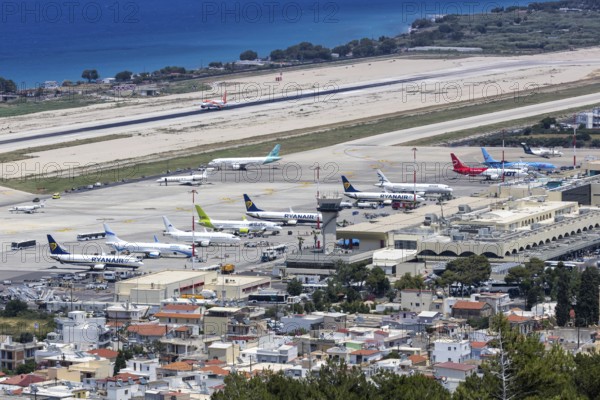 View of Rhodes airport, Greece