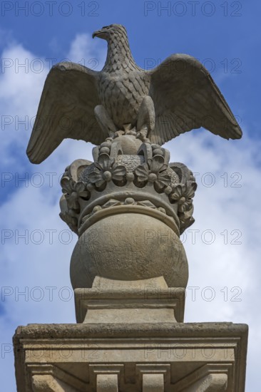 Eagle on a pillar, Lützenhofer cemetery Lychakivskiy cemetery, Lviv, Galicia, Ukraine