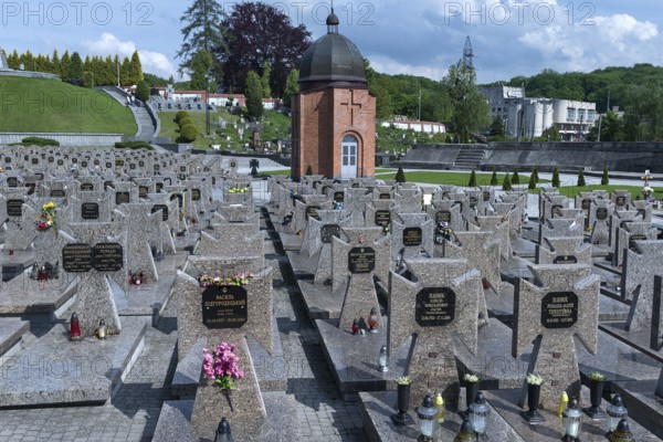 Graves of Ukrainian soldiers, Lützenhofer cemetery Lychakivskiy cemetery, Lviv, Galicia, Ukraine