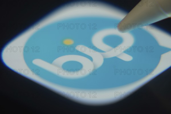 Dhaka, Bangladesh- 06 Dec 2025: Close-up of the bip app on a screen with a stylus pointing at it