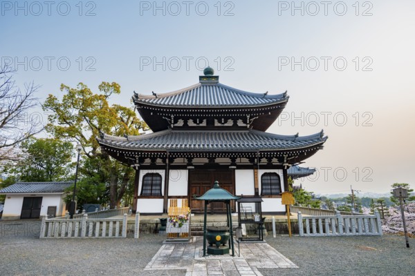 Nokotsudo in the evening light, Buddhist temple, Konkai-Komyoji temple, Kyoto, Japan