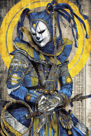 Modern representation of tarot card The Fool symbolizing innocence, freedom, originality, foolishness, idealism, youth, spontaneity, AI generated