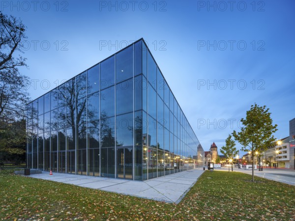 Bauhaus Museum Dessau at dusk, Dessau-Roßlau, Saxony-Anhalt, Germany