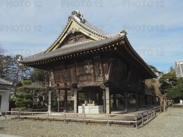 Impressive historic wooden building with traditional design, Narita-san Temple, Narita, Japan