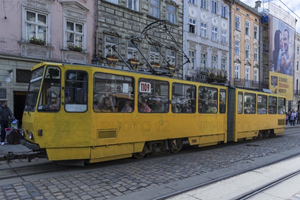 Old tram in Lviv Ukraine