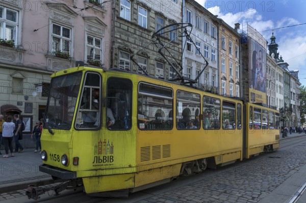 Old tram in Lviv Ukraine
