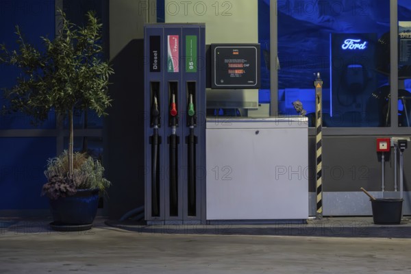 Gas station with plant, Spiez, Switzerland