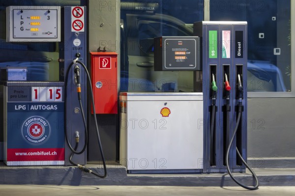 Shell gas station with LPG, Spiez, Switzerland